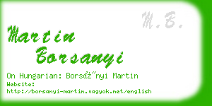 martin borsanyi business card